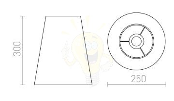 Kép CONNY 25/30 asztali lámpaernyő Polycotton fekete/arany fólia max. 23W