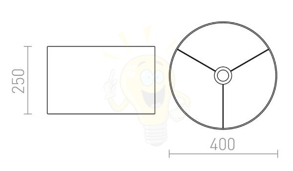 RON 40/25 lámpabúra  Monaco galamb szürke/ezüst PVC  max. 23W