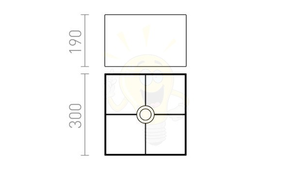 TEMPO 30/19 lámpabúra  Polycotton fehér/fehér PVC  max. 23W