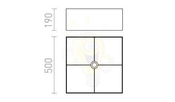 TEMPO 50/19 lámpabúra  Polycotton fehér/fehér PVC  max. 23W