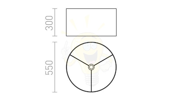 RON 55/30 lámpabúra Polycotton fekete/réz fólia max. 23W