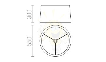 Kép ASPRO 55/30 lámpabúra  Polycotton fekete/arany fólia  max. 23W