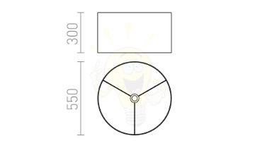 RON 55/30 lámpabúra  Polycotton fekete/arany fólia  max. 23W
