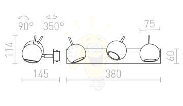 Kép GLOSSY III   króm 230V LED GU10 3x8W