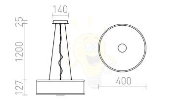 Kép CASSABLANCA 40 függő lámpa króm 230V 2GX13 22+40W