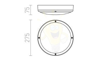 Kép SONNY mennyezeti lámpa antracit  230V LED E27 2x15W IP54