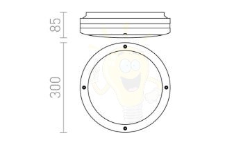 Kép SONYA 30  ezüstszürke  230V LED E27 2x11W IP54