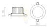 MAYDAY B 14 süllyesztett lámpa csiszolt alumínium 230V/500mA LED 15W 2700K