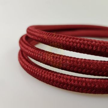 Bordó textil bevonatú vezeték 2x0,75