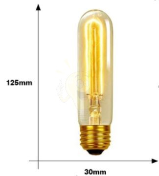 Edison T125 szénszálas dekor izzó 40W teljesítménnyel