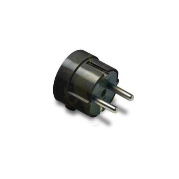 Földelt dugvilla fekete, 16A-250V