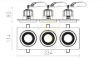 SHARM SQ III süllyesztett lámpa fekete/fekete réz 230V LED 3x10W 24°  3000K