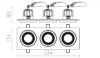 SHARM SQ III süllyesztett lámpa fehér réz 230V LED 3x10W 24°  3000K