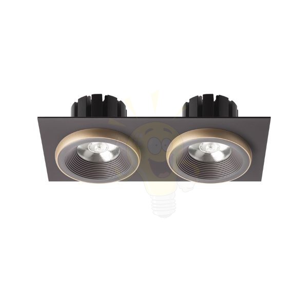 SHARM SQ II süllyesztett lámpa barna/gyöngyházarany  230V LED 2x10W 24°  3000K