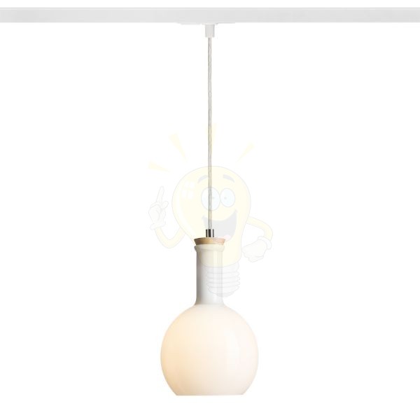PULIRE RD egy áramkörös sínre  opál üveg/fa 230V E14 28W