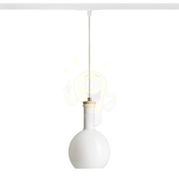 PULIRE RD egy áramkörös sínre  opál üveg/fa 230V E14 28W