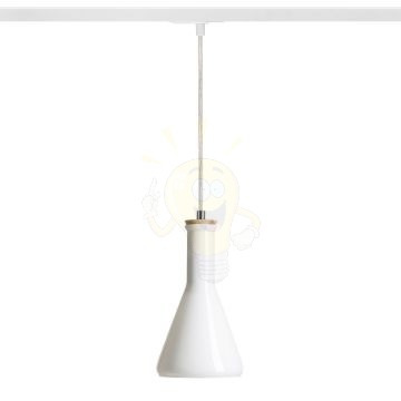 PULIRE CON egy áramkörös sínre  opál üveg/fa 230V E14 28W