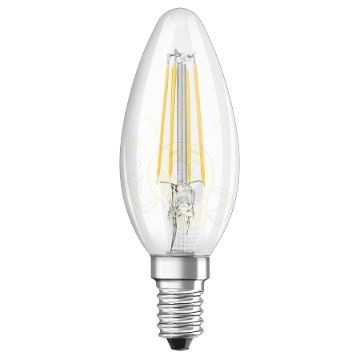 OSRAM Retrofit gyertya alakú  világos 230V E14 LED EQ60  2700K