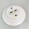 Dupla RJ45 csatlakozó porcelán keretben, fehér színben