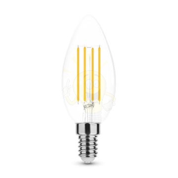 C35 LED filament 5W, 2700K 600 lumen 