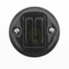Porcelán csillárkapcsoló, falonkívüli, fekete, 105
