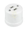 Fehér porcelán USB aljzat falon kívüli szereléshez