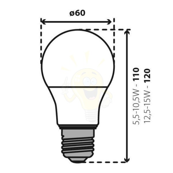 LED fényforrás IQ-LEDDIM A60 IQ-LEDDIM A60 7,3W-NW