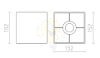 TEMPO 15/15 lámpabúra Polycotton fekete/fehér PVC max. 28W