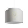 DOUBLE 40/30 lámpabúra Polycotton fekete/fehér PVC max. 23W