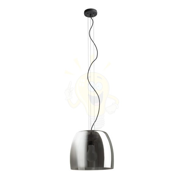 ORLANDO 35 függő lámpa füstös üveg/fekete 230V LED E27 24W