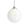 BOULDER 30 függő lámpa opál üveg/szálcsiszolt sárgaréz 230V LED E27 15W