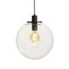 BOULDER 30 függő lámpa tiszta üveg/fekete 230V LED E27 15W