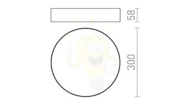LARISA R 30 mennyezeti lámpa fekete 230V LED 30W 3000K 4000K 6500K