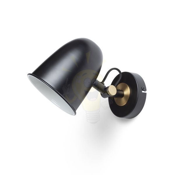 DANNY fali lámpa fekete sárgaréz 230V LED E14 5W