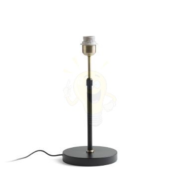 EMMETT asztali lámpatest fekete antikolt sárgaréz 230V LED E27 15W