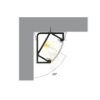 LED PROFILE I 30/60 felületre szerelhető 1m eloxált alumínium/matt akrilát 