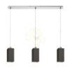 LIZ III 80 függő lámpa fekete üveg/matt nikkel 230V LED E27 3x15W