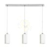 LIZ III 80 függő lámpa  opál üveg/króm 230V LED E27 3x15W