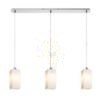 LIZ III 80 függő lámpa  opál üveg/matt nikkel 230V LED E27 3x15W