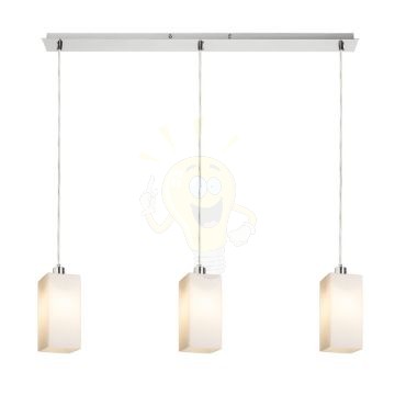 LIZ III 80 függő lámpa  opál üveg/matt nikkel 230V LED E27 3x15W