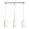 LIZ III 60 függő lámpa  opál üveg/króm 230V LED E27 3x15W