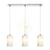 LIZ III 60 függő lámpa  opál üveg/króm 230V LED E27 3x15W