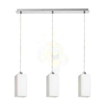LIZ III 60 függő lámpa  opál üveg/matt nikkel 230V LED E27 3x15W