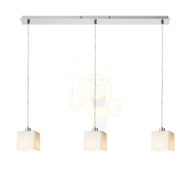 DADOS III 80 függő lámpa  opál üveg/matt nikkel 230V LED E27 3x11W