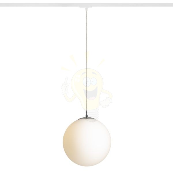 LUNA 30 egy áramkörös sínre  opál üveg/króm 230V LED E27 15W