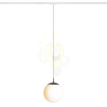 LUNA 20 egy áramkörös sínre  opál üveg/króm 230V LED E27 11W