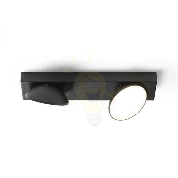 ELISEO II felületre szerelhető fekete 230V LED 2x5W 3000K