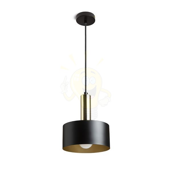 GIULIA 20 függő lámpa fekete/aranybarna sárgaréz 230V LED E27 15W