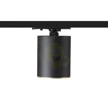 DARIO egyfázisú áramkörös sínre fekete szálcsiszolt sárgaréz 230V LED GU10 9W