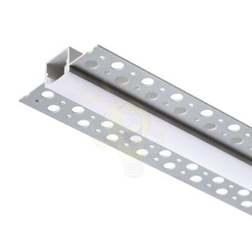 LED PROFILE B süllyesztett 1m  alumínium/tej akril 